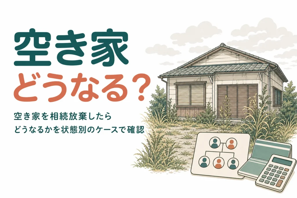 空き家を相続放棄したらどうなるかを状態別のケースで確認する記事のアイキャッチ