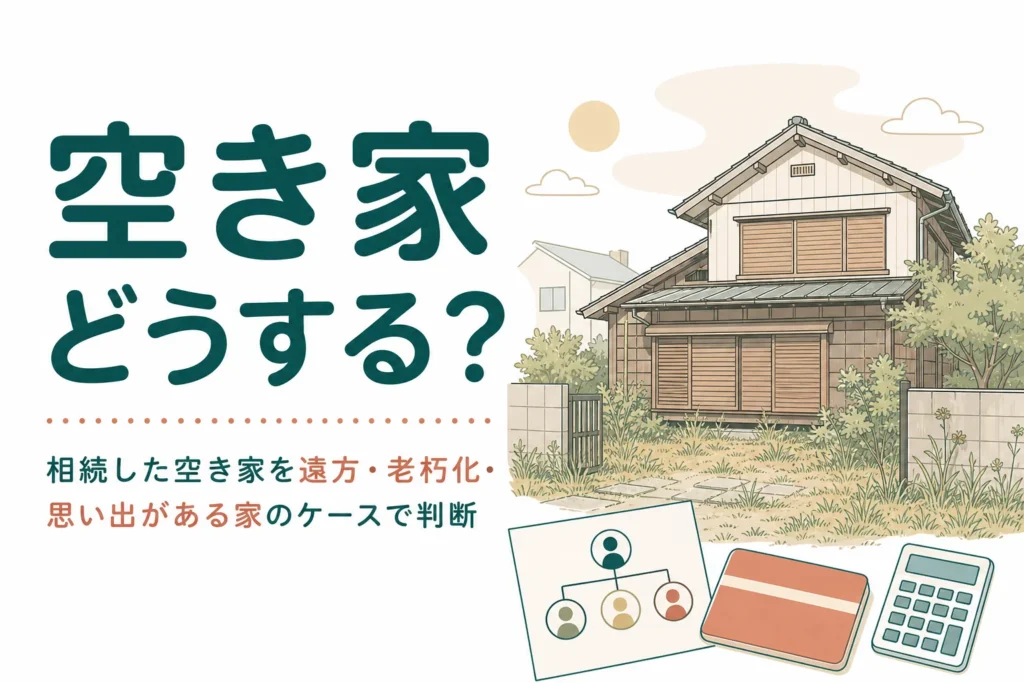 相続した空き家を遠方・老朽化・思い出がある家のケース別に判断する記事のアイキャッチ