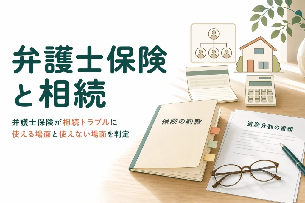 弁護士保険が相続トラブルに使えるかをケース別に判定する記事のアイキャッチ