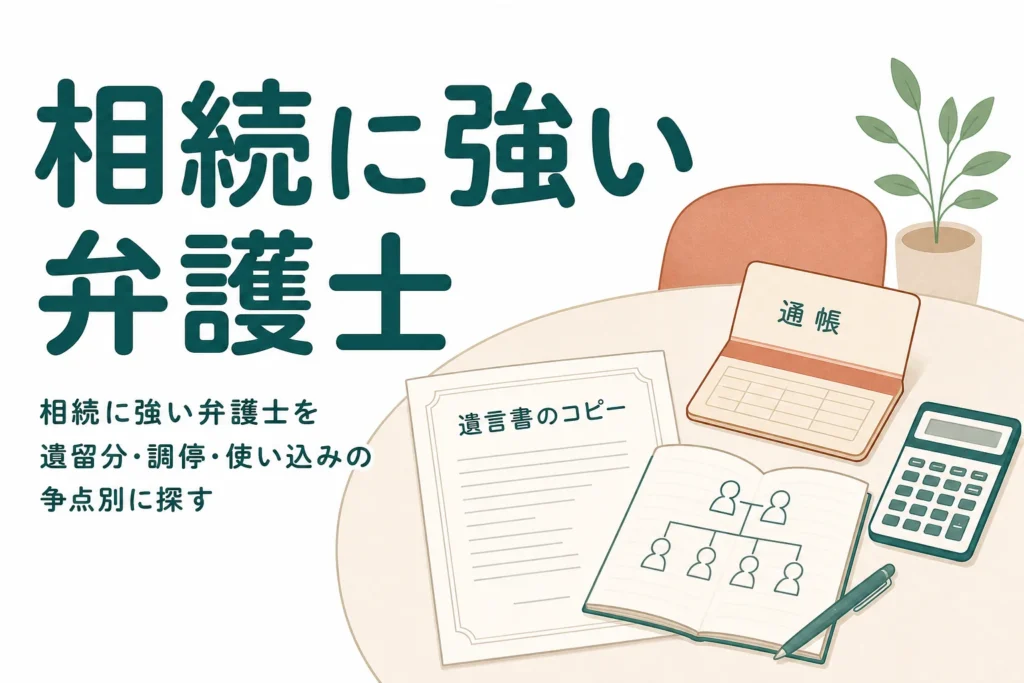 相続に強い弁護士の探し方を争点別に紹介する記事のアイキャッチ