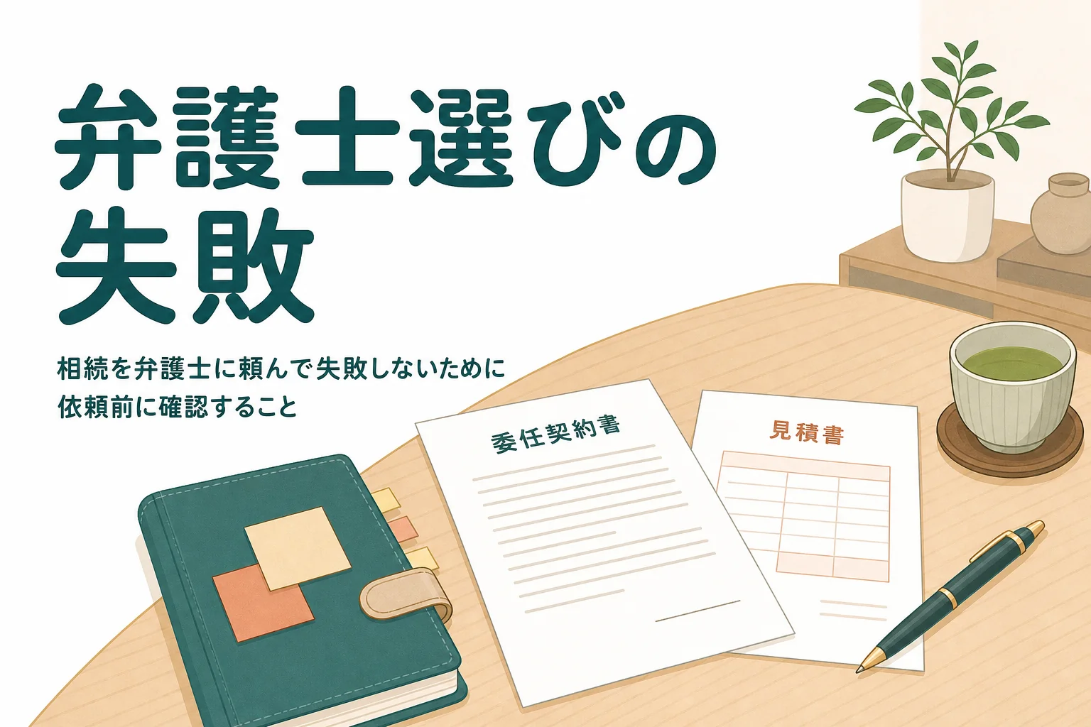 相続を弁護士に頼んで失敗した例と依頼前の確認点を解説する記事のアイキャッチ