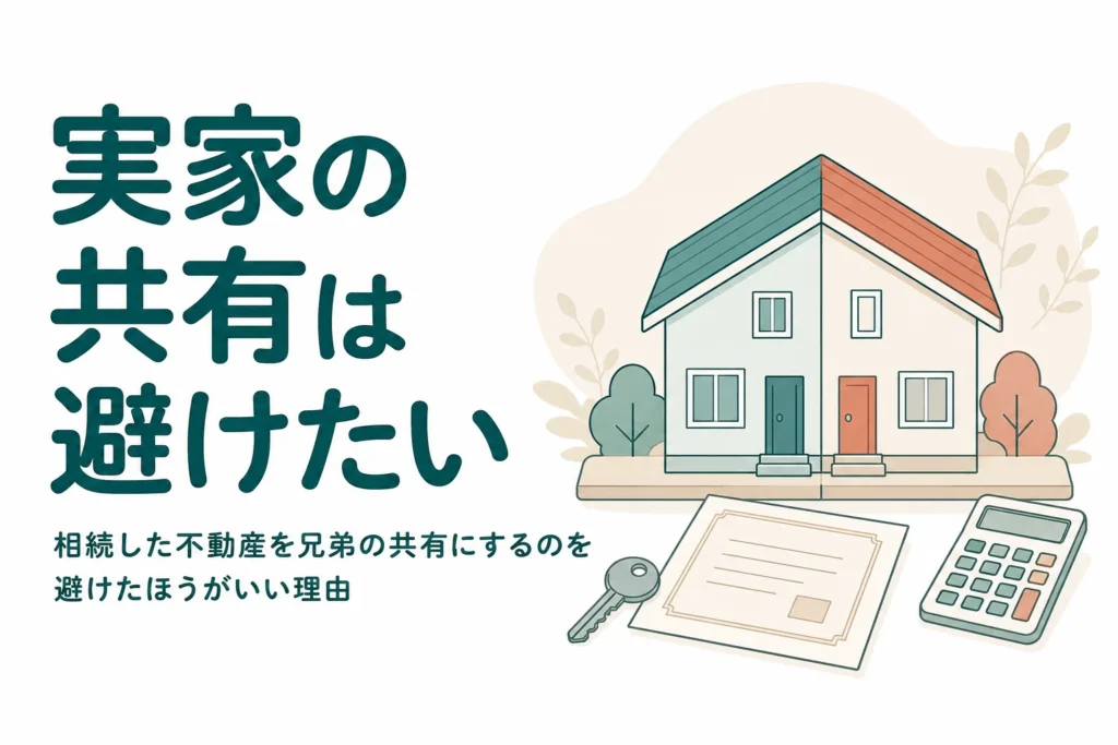 相続した不動産を兄弟の共有にするのを避けたほうがいい理由を解説する記事のアイキャッチ