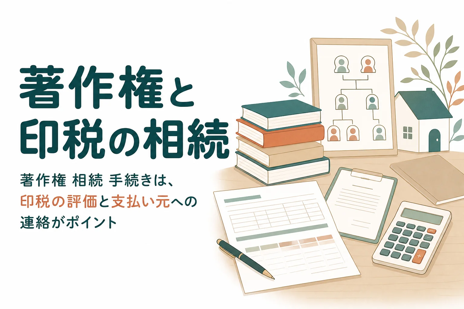 著作権や印税を相続した時の評価と受け取りの手続きを解説する記事のアイキャッチ