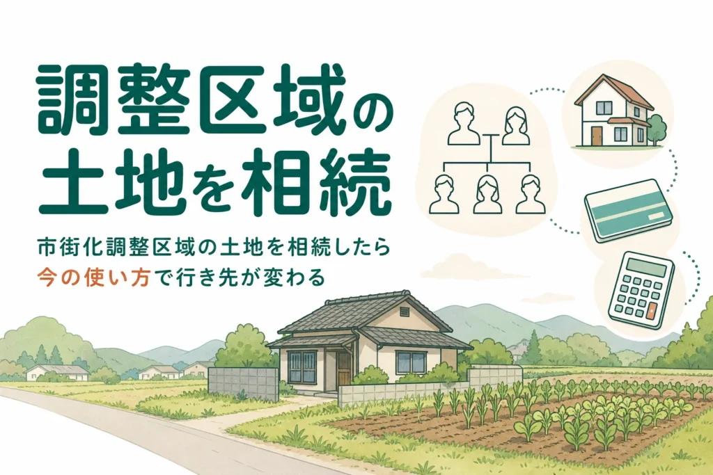 市街化調整区域の土地を相続した時に使えるか売れるかをケース別に解説する記事のアイキャッチ