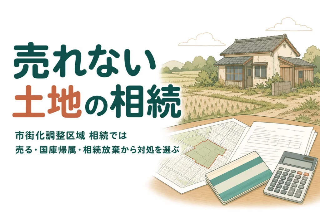 市街化調整区域の土地を相続した時の評価と売れない時の対処を解説する記事のアイキャッチ