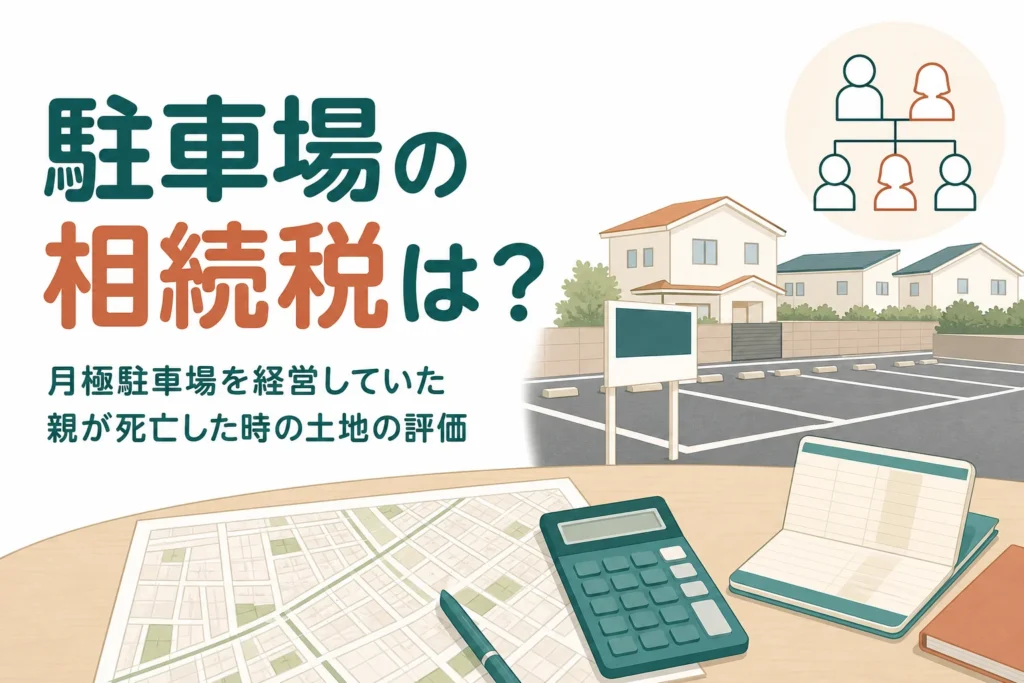 月極駐車場を経営していた親の土地を相続する時の評価と特例を解説する記事のアイキャッチ