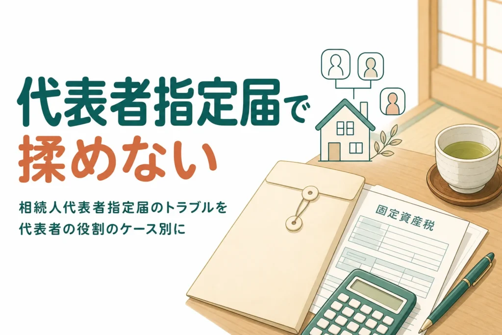 相続人代表者指定届で揉めやすいケースと代表者の決め方を解説する記事のアイキャッチ