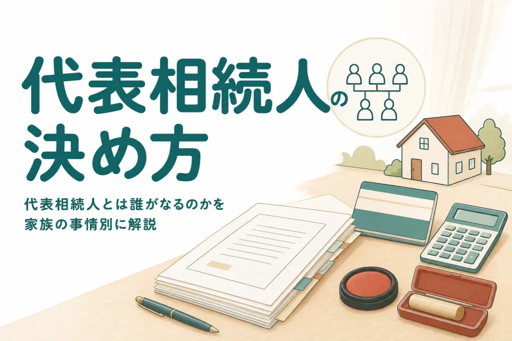 代表相続人とは誰がなるのかを同居の子・長男・遠方の兄弟のケース別に解説する記事のアイキャッチ