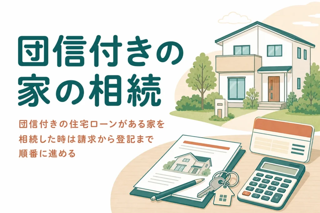 団信付きの住宅ローンがある家を相続した時の手続きをケース別に解説する記事のアイキャッチ