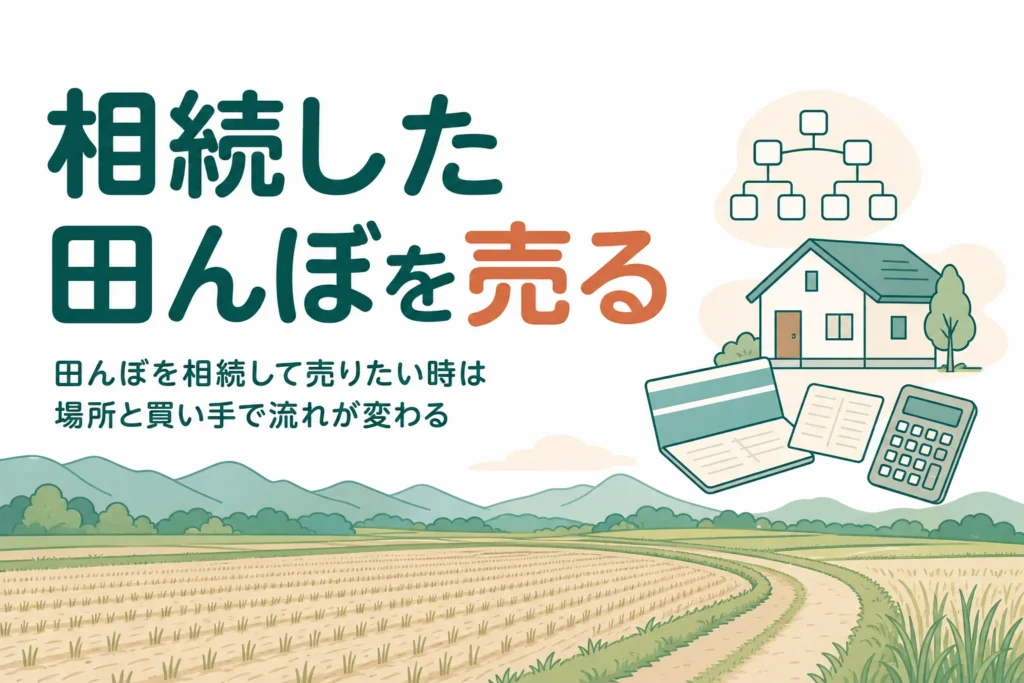 相続した田んぼや畑を売りたい時の流れと買い手の探し方をケース別に解説する記事のアイキャッチ