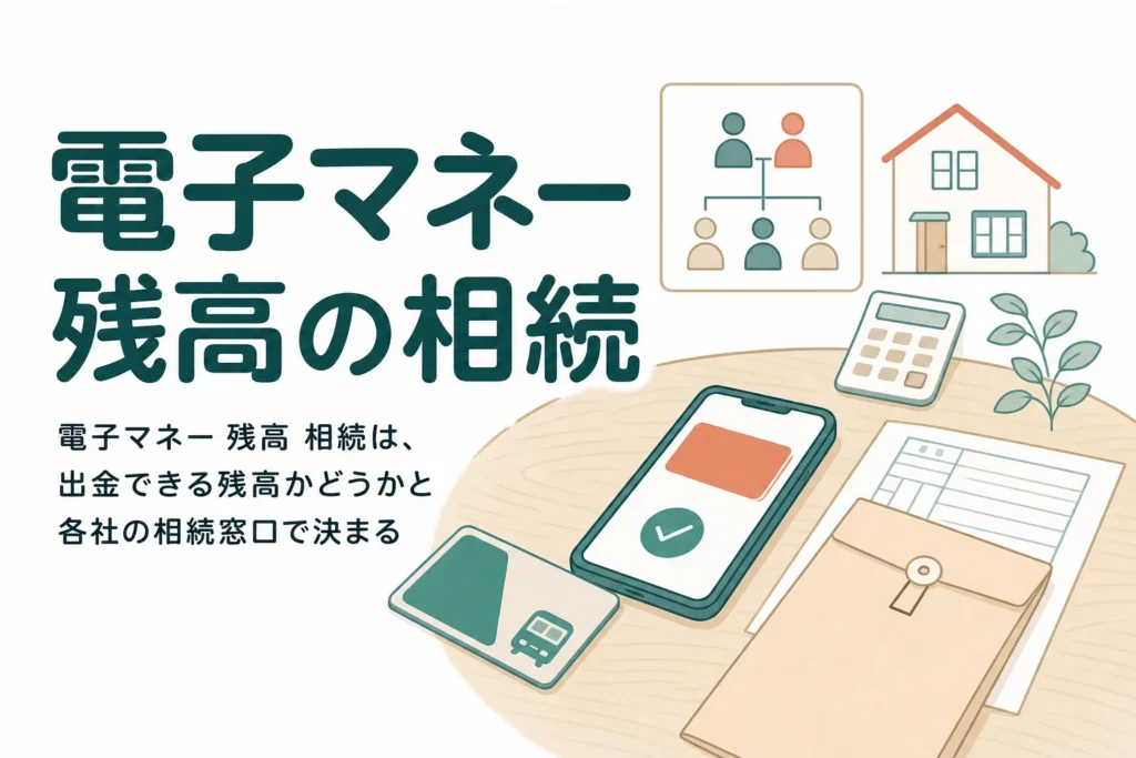 電子マネーやスマホ決済の残高の相続と払い戻しの方法を解説する記事のアイキャッチ
