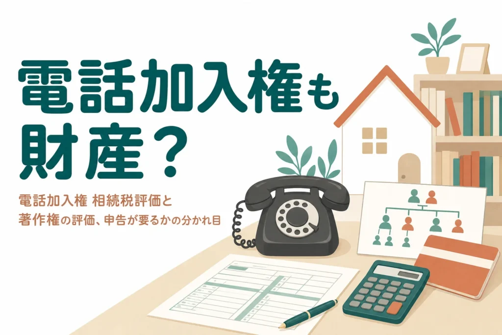 電話加入権や著作権を相続した時の相続税評価と申告の要否を判定する記事のアイキャッチ