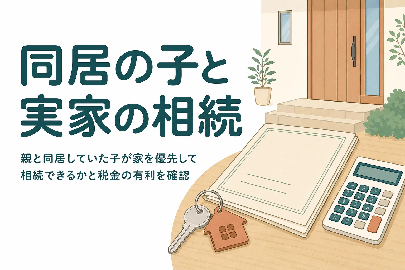 親と同居していた子が実家を優先して相続できるかと小規模宅地等の特例を解説する記事のアイキャッチ