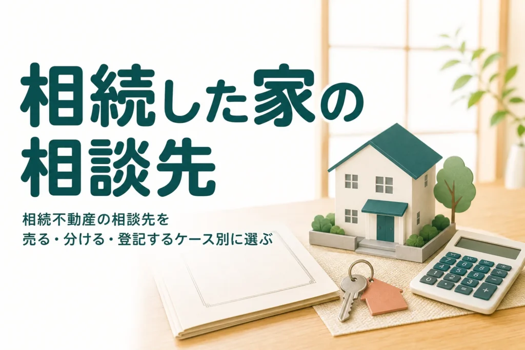相続した家や土地の相談先を目的別のケースで選ぶ記事のアイキャッチ
