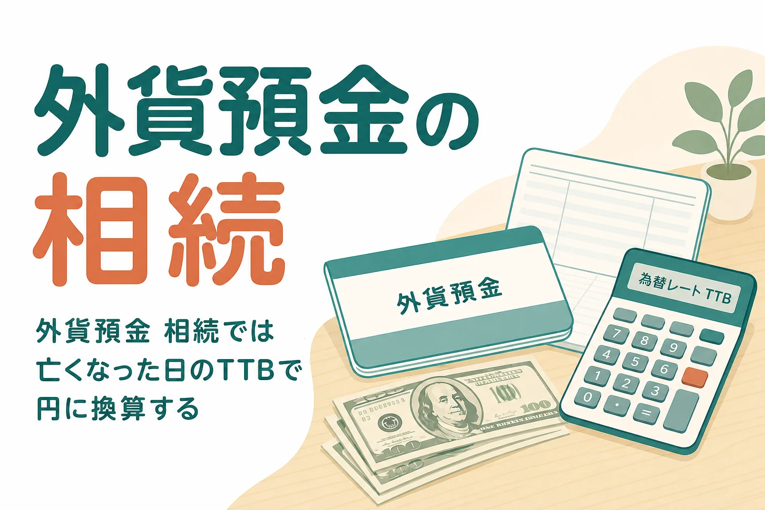 外貨預金を相続した時の円換算レートと手続きを解説する記事のアイキャッチ
