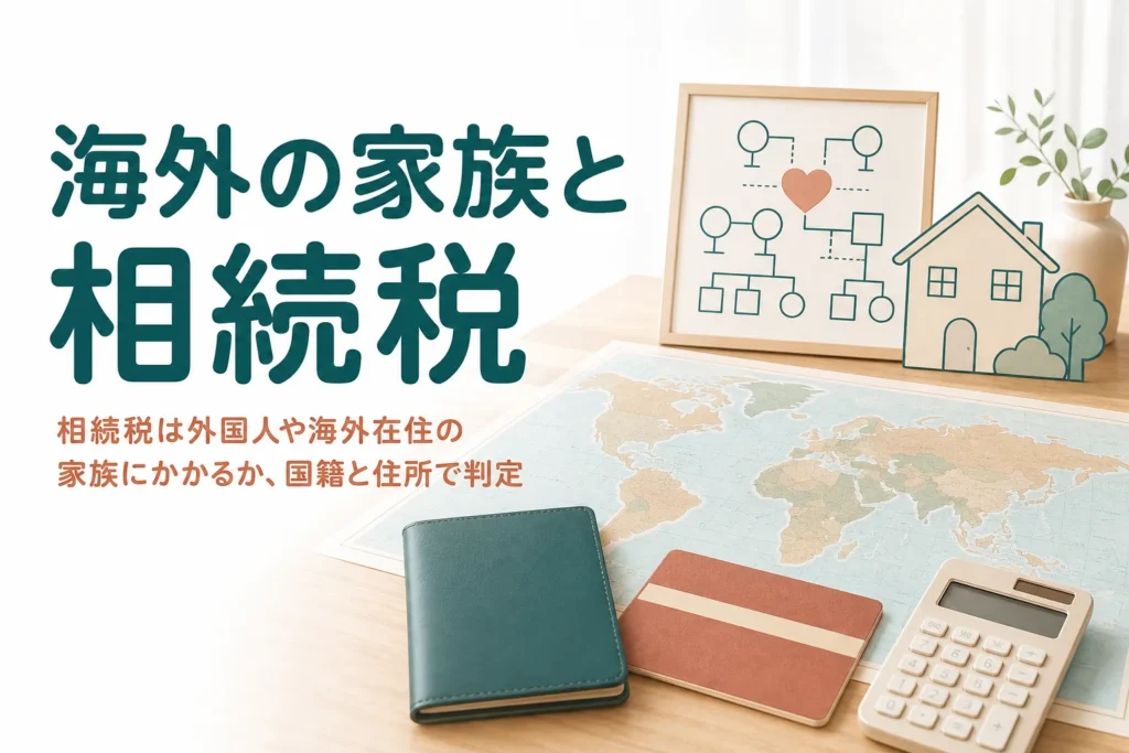 外国人や海外に住む家族の相続税の課税範囲を国籍と住所で判定する記事のアイキャッチ