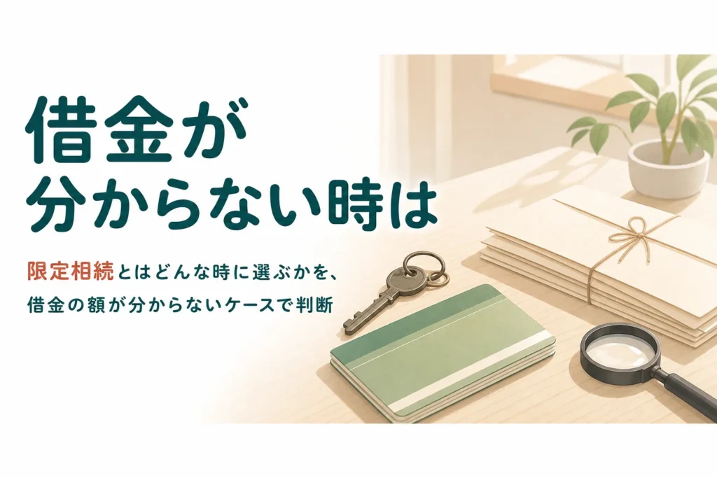 借金の額が分からないケースで限定相続（限定承認）を選ぶかを判断する記事のアイキャッチ