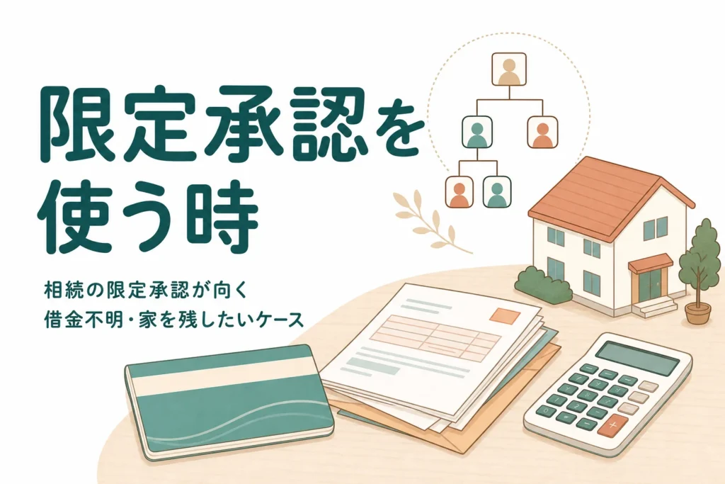 相続の限定承認を使うケースを借金不明・家を残したい場合で解説する記事のアイキャッチ