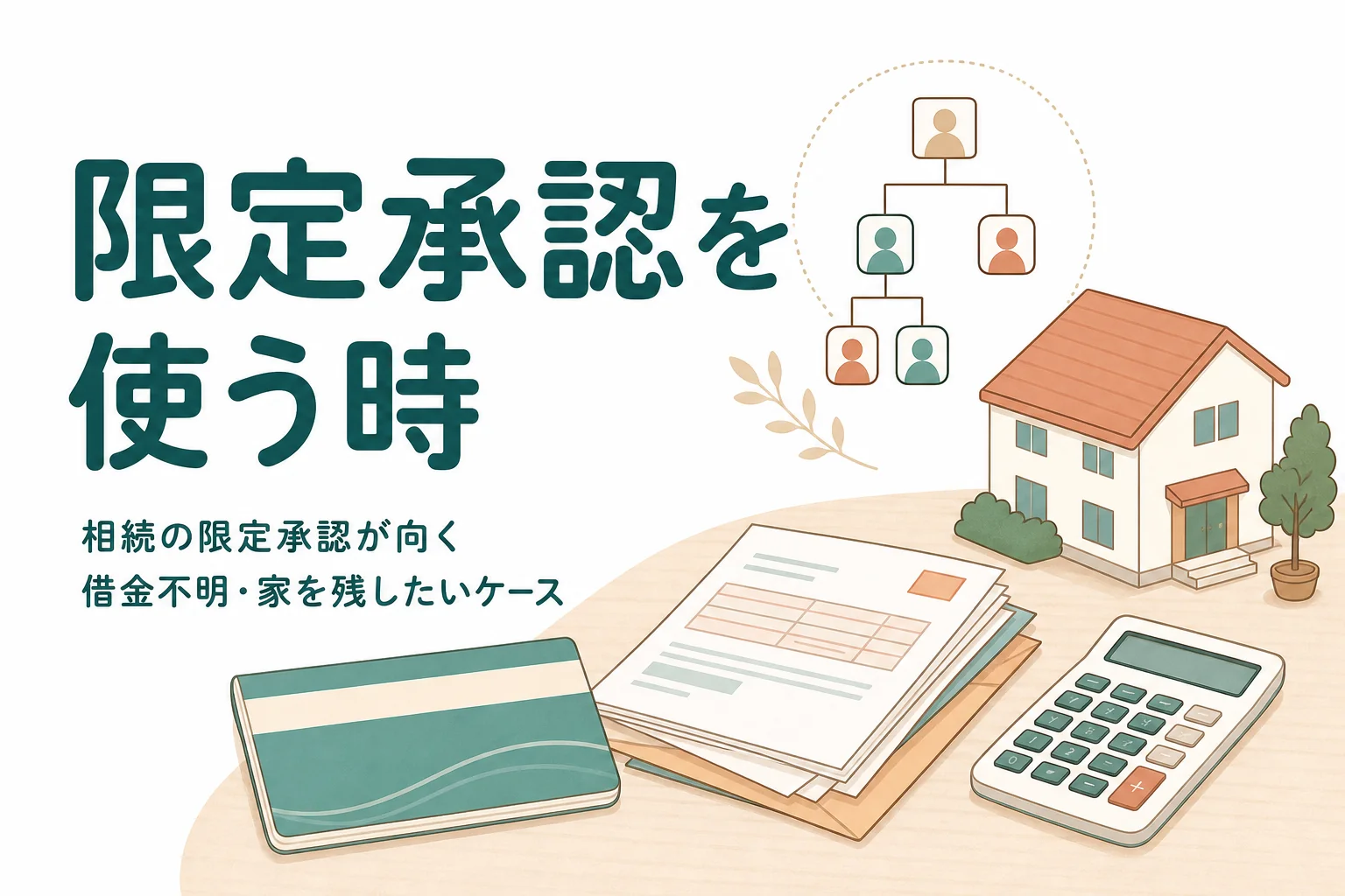 相続の限定承認を使うケースを借金不明・家を残したい場合で解説する記事のアイキャッチ