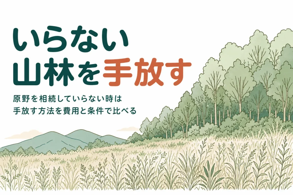 使い道のない原野や山林を相続した時に手放す方法をケース別に比較する記事のアイキャッチ