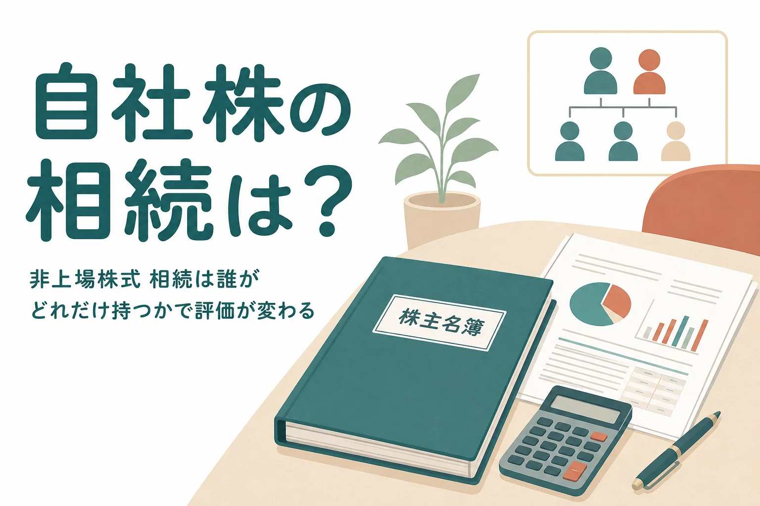 非上場株式を相続した時の評価と対策を自社株が多い・少数株主のケース別に解説する記事のアイキャッチ