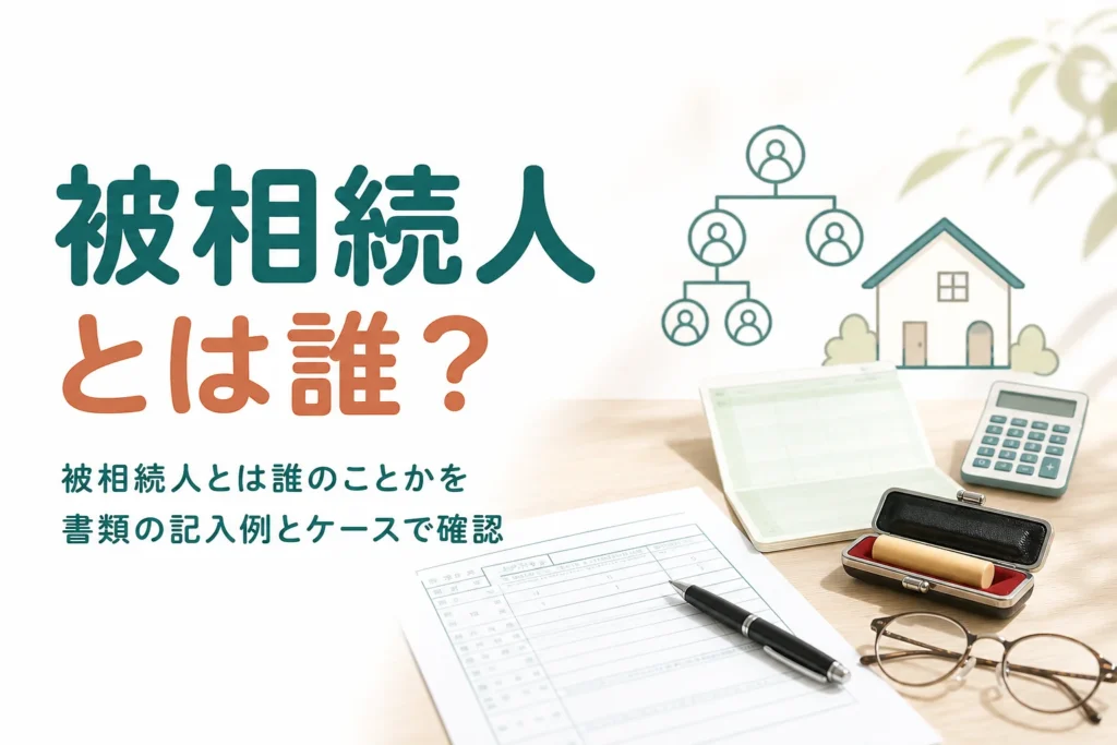 被相続人とは誰のことかを書類の記入例と家族のケースで確かめる記事のアイキャッチ