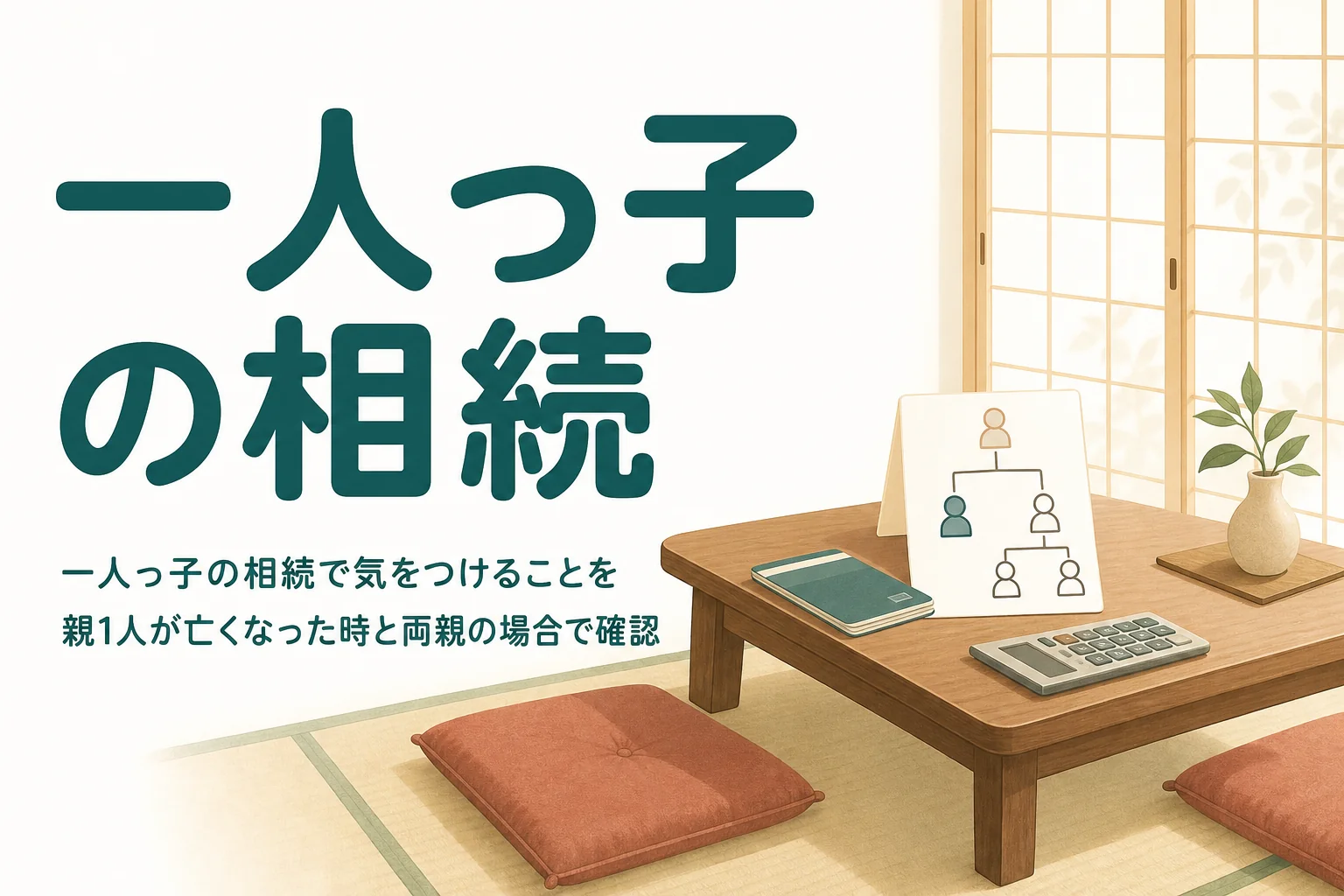 一人っ子の相続で気をつけることを親1人が亡くなった時と両親の場合で確認する記事のアイキャッチ