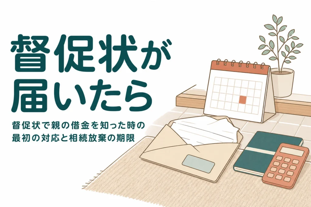 督促状で親の借金を知った時の最初の対応を解説する記事のアイキャッチ