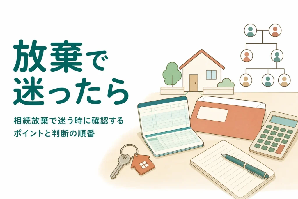 相続放棄するか迷った時に確認するポイントを解説する記事のアイキャッチ