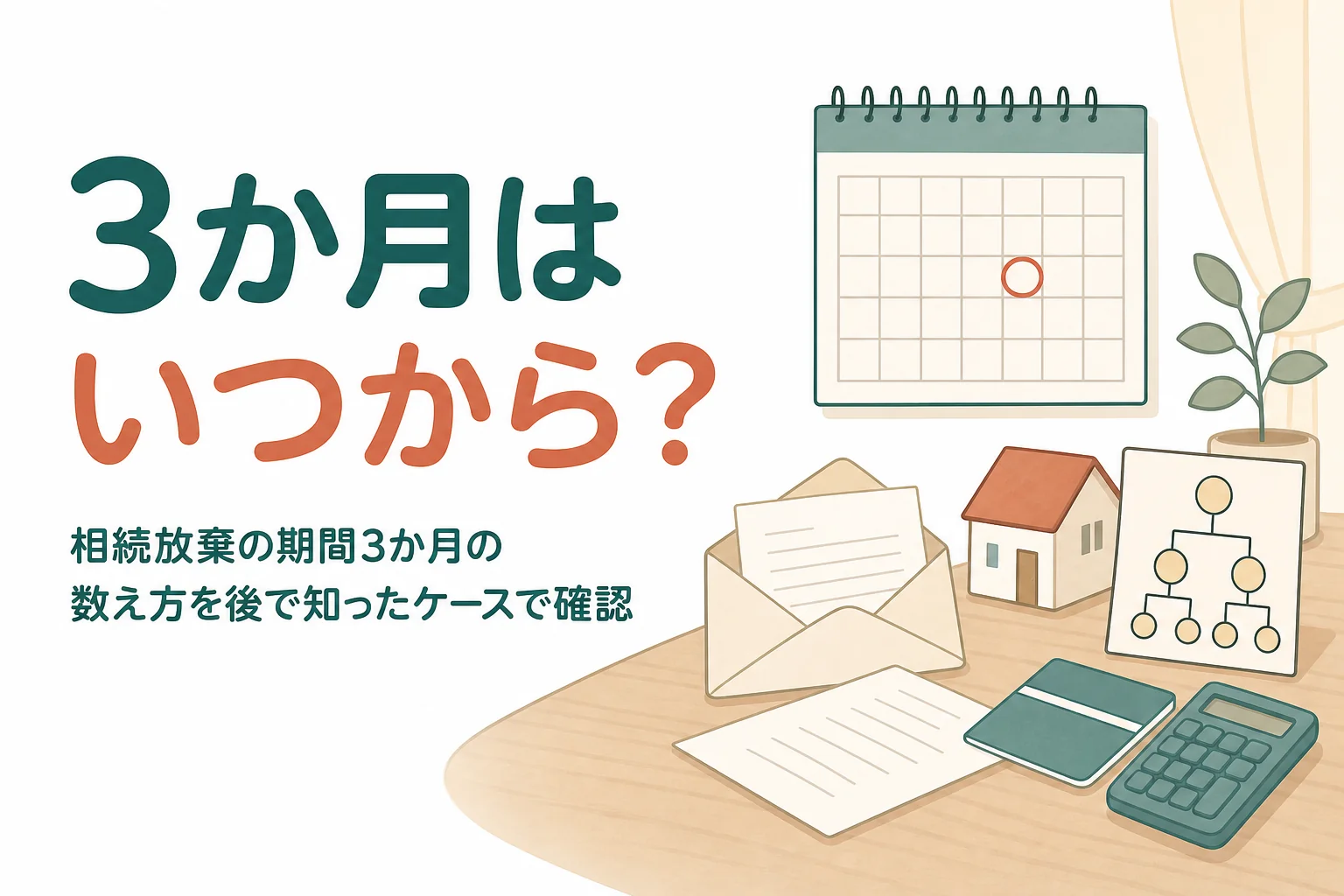 相続放棄の期間3か月がいつから始まるかを、亡くなったと後で知ったケースで確認する記事のアイキャッチ