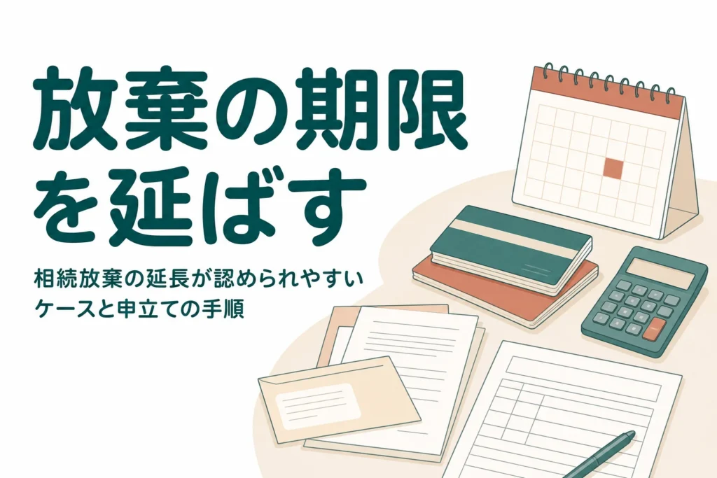 相続放棄の期限を延長する期間伸長の申立てを解説する記事のアイキャッチ