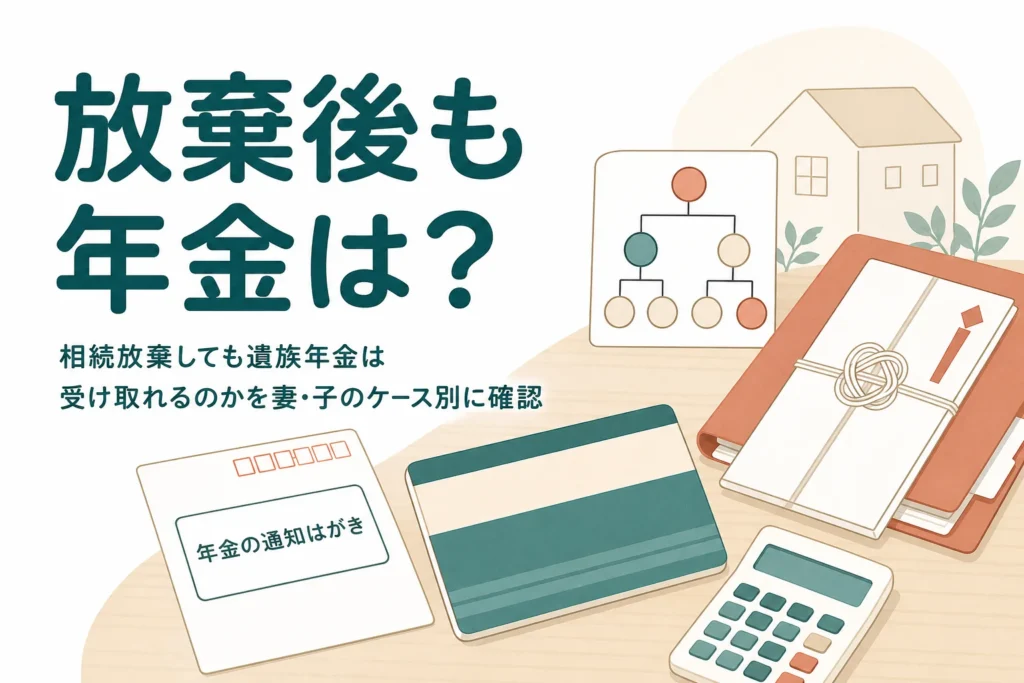 相続放棄しても遺族年金など受け取れるお金を妻・子のケース別に確認する記事のアイキャッチ