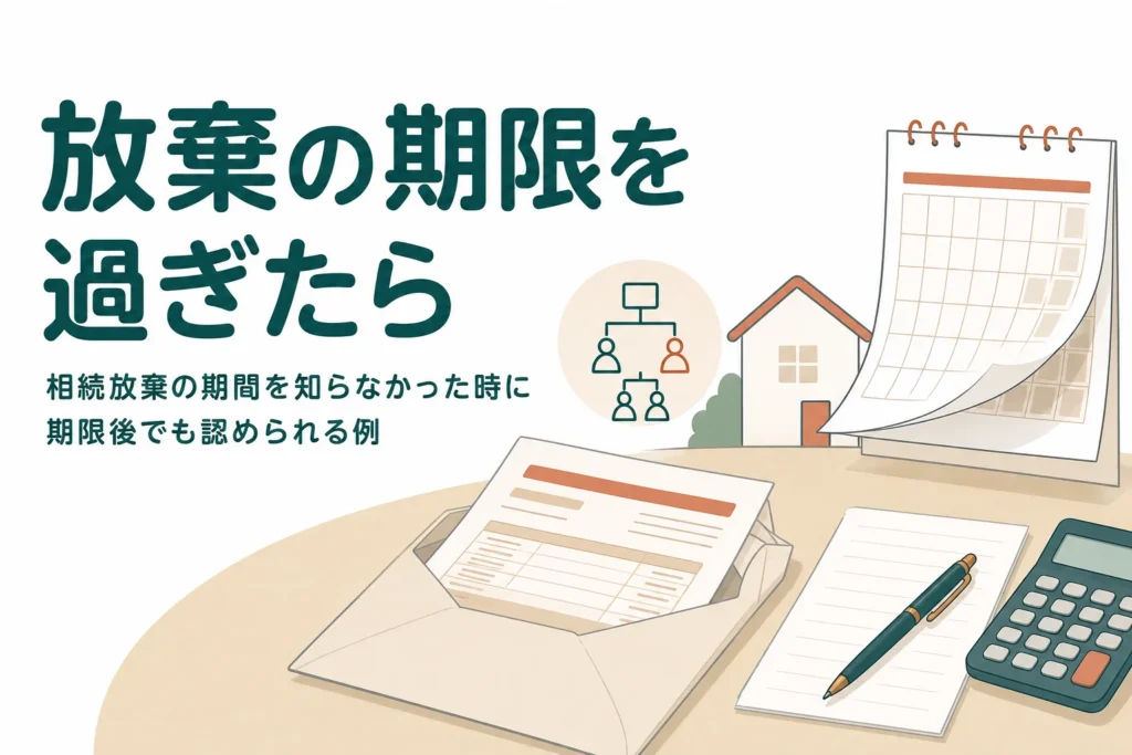 相続放棄の期間を過ぎた時の考え方を借金を後から知ったケースで確認する記事のアイキャッチ