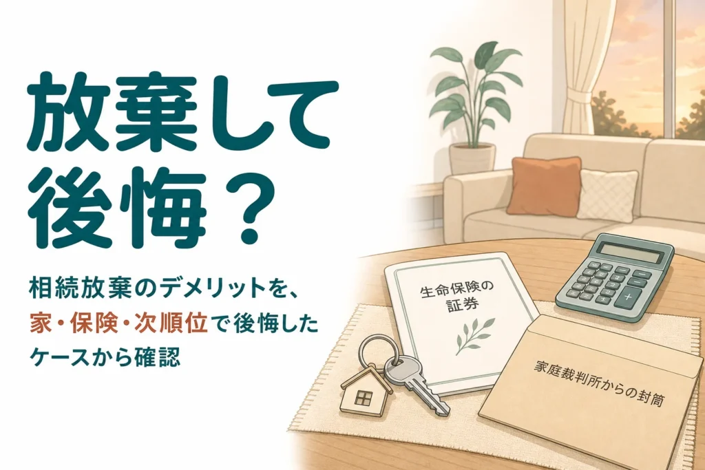 相続放棄のデメリットを後悔しやすいケースから確認する記事のアイキャッチ