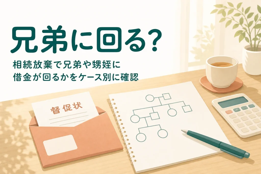 相続放棄で兄弟や甥姪に借金が回るかをケース別に確認する記事のアイキャッチ