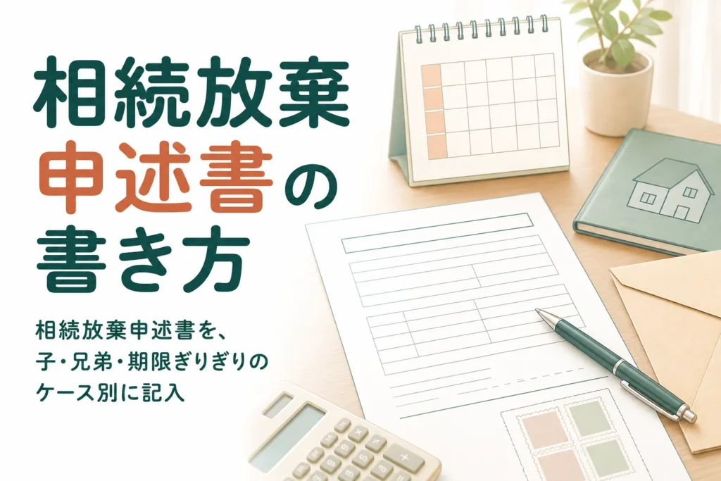 相続放棄申述書の書き方を立場別に解説する記事のアイキャッチ