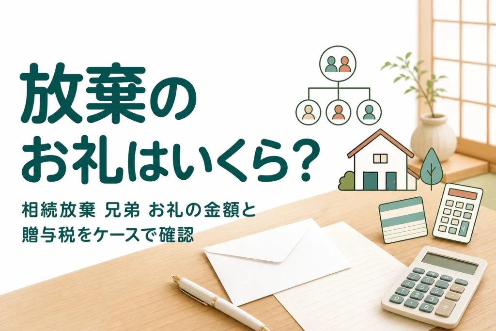 相続放棄してくれた兄弟へのお礼の金額と贈与税をケースで確認する記事のアイキャッチ