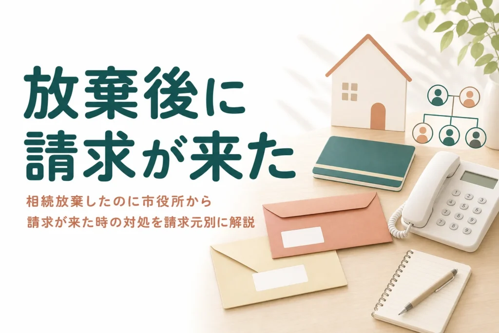 相続放棄したのに市役所や債権者から請求が来た時の対処を解説する記事のアイキャッチ