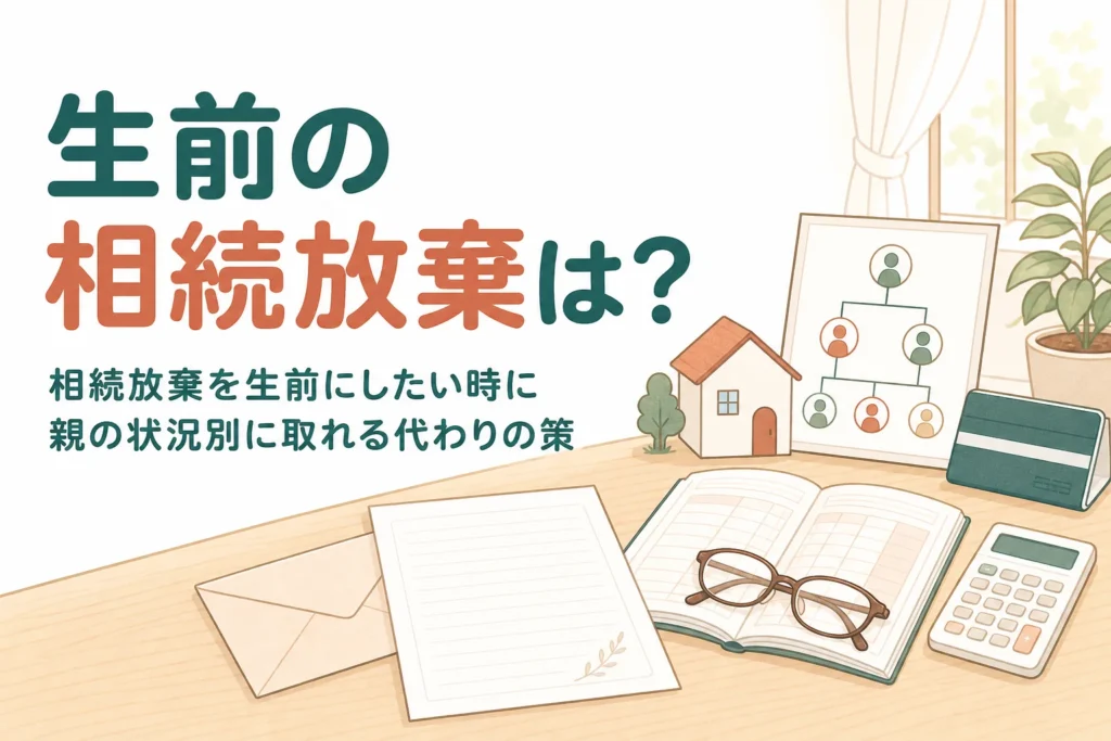 相続放棄を親の生前にしたい時に親の状況別に取れる代わりの策を紹介する記事のアイキャッチ