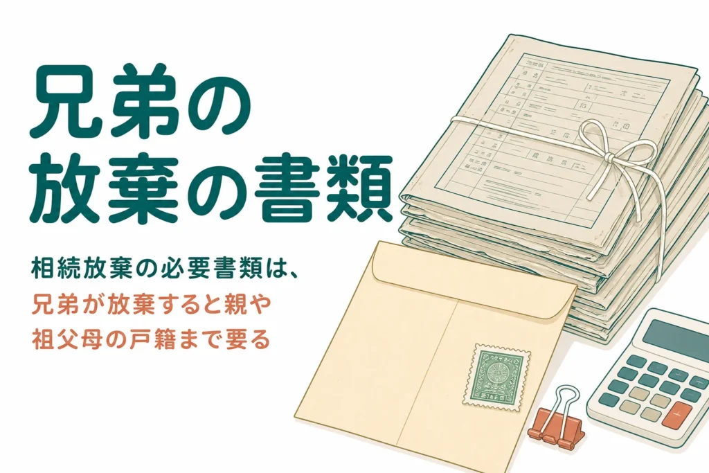 兄弟の相続放棄で必要な書類の範囲をケース別に確認する記事のアイキャッチ
