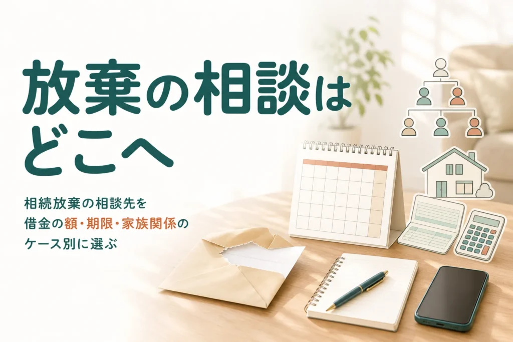 相続放棄の相談先を借金の額や期限、家族関係のケース別に選ぶ記事のアイキャッチ