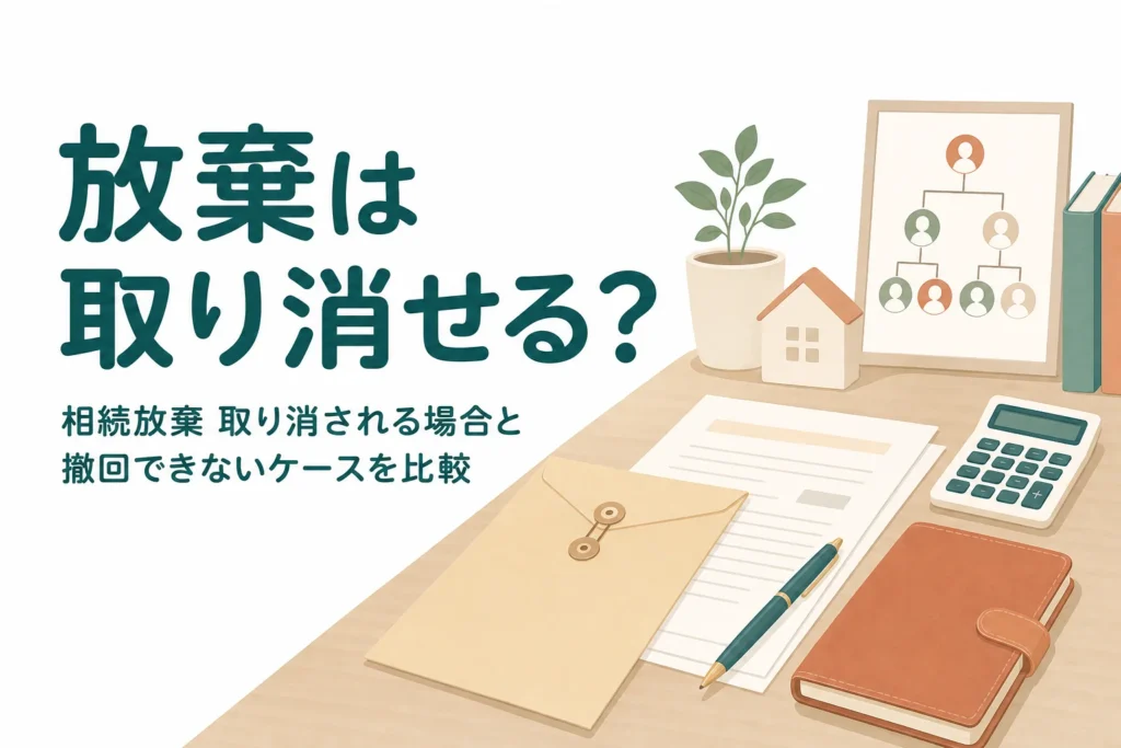 相続放棄が取り消される場合と撤回できないケースの違いを解説する記事のアイキャッチ