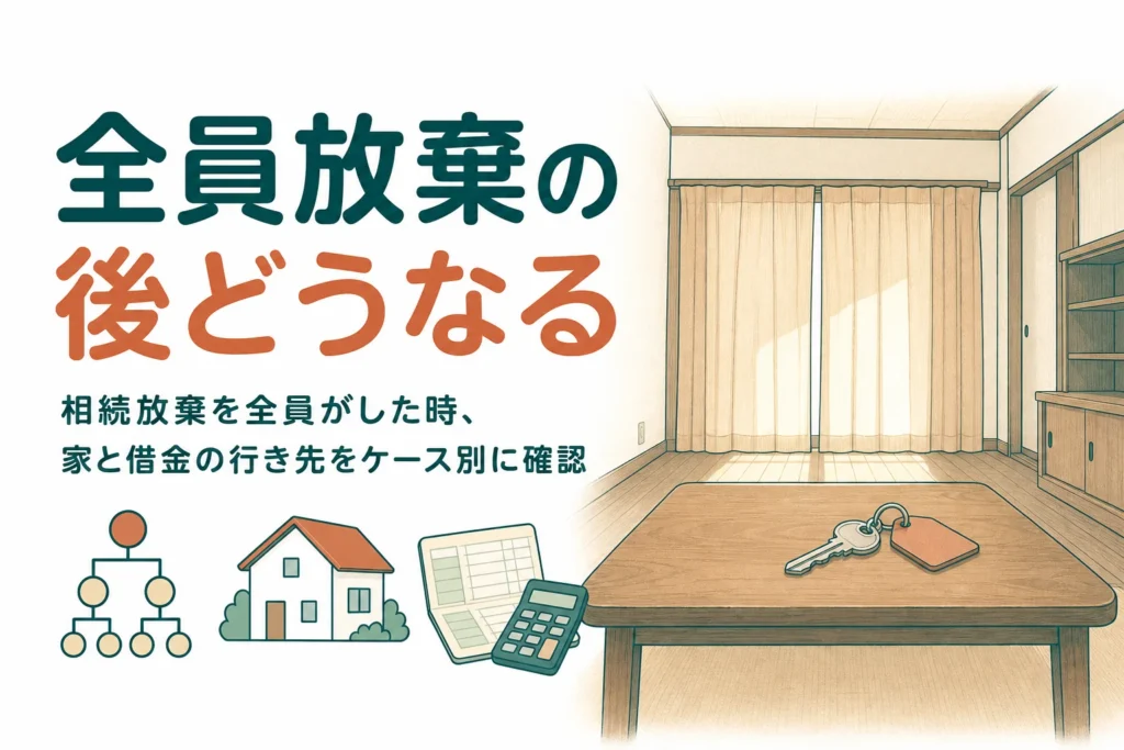相続人全員が相続放棄した後の財産と借金の行き先を解説する記事のアイキャッチ