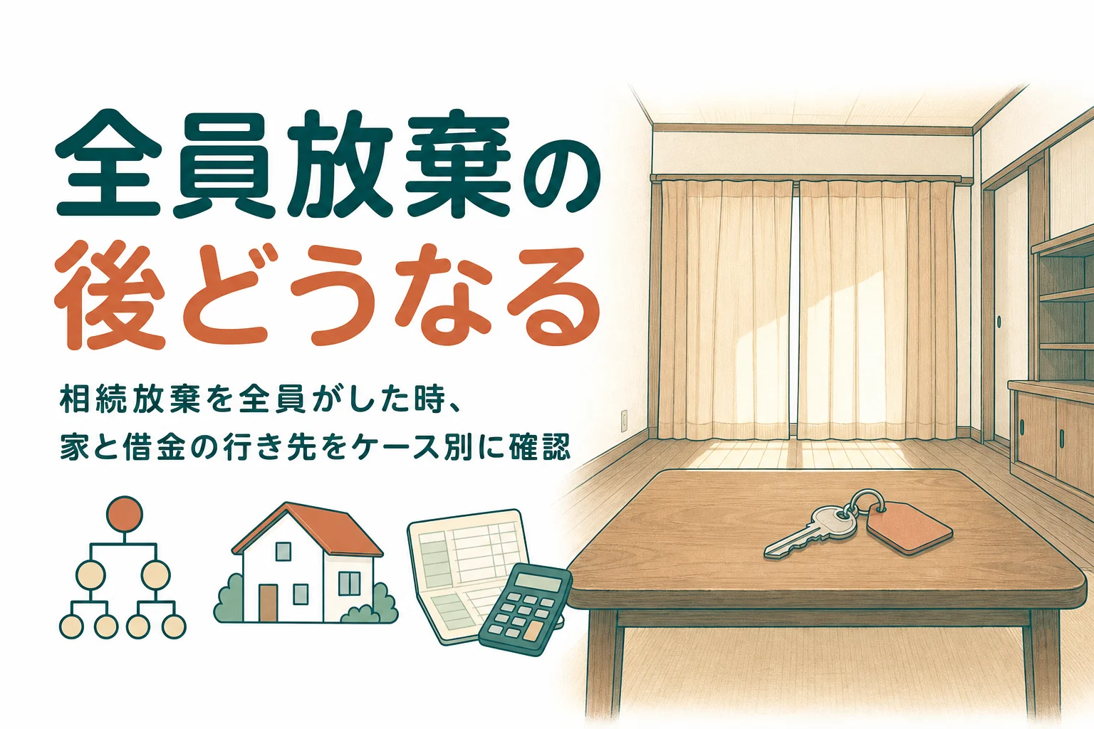 相続人全員が相続放棄した後の財産と借金の行き先を解説する記事のアイキャッチ