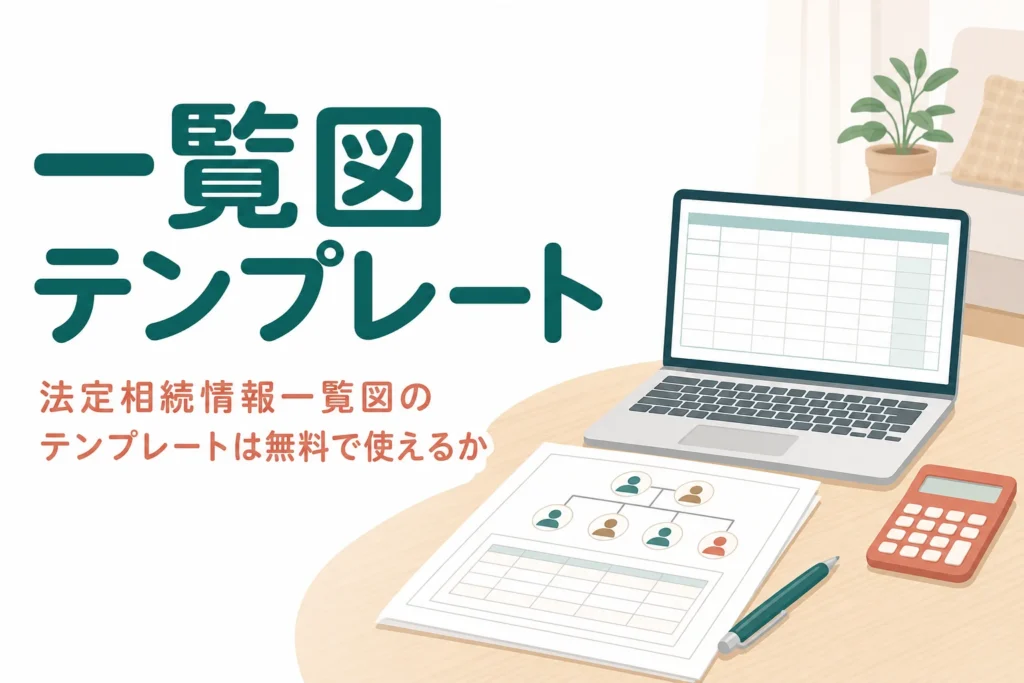 法定相続情報一覧図の無料テンプレートと家族別の記入例を解説する記事のアイキャッチ