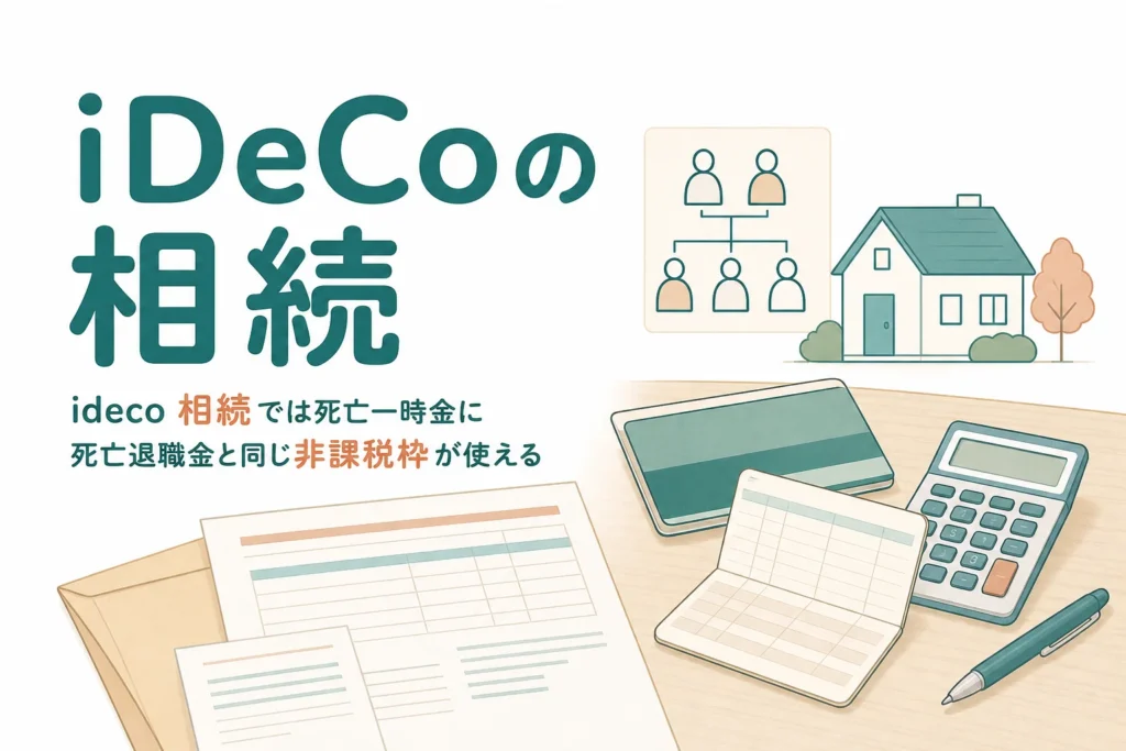 iDeCoの加入者が亡くなった時の死亡一時金と相続税をケース別に確認する記事のアイキャッチ