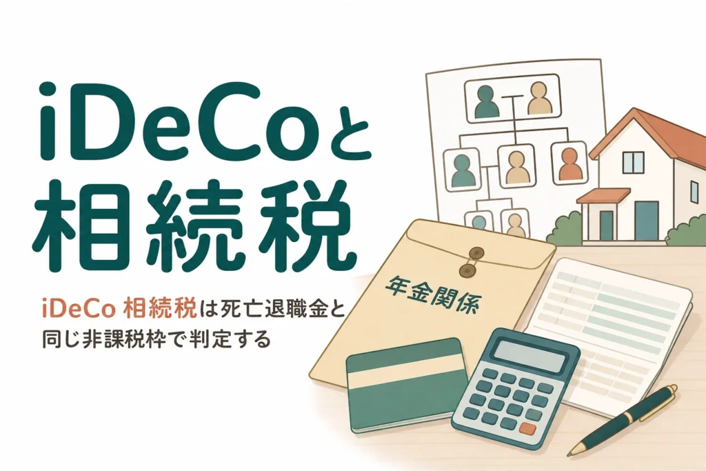 iDeCoの死亡一時金に相続税がかかるかをケース別に解説する記事のアイキャッチ