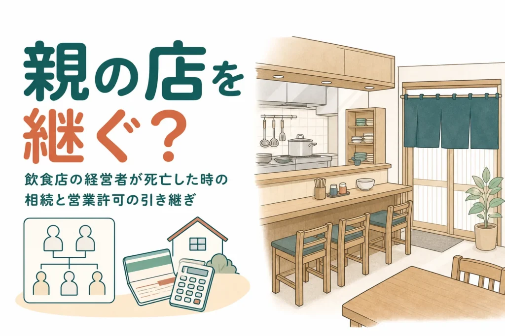 飲食店を経営していた親が亡くなった時の店の引き継ぎと相続を解説する記事のアイキャッチ