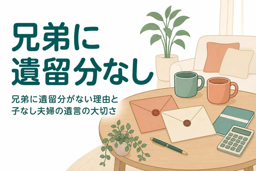兄弟には遺留分がない理由と子なし夫婦の遺言の大切さを解説する記事のアイキャッチ