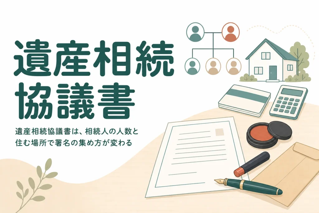 遺産相続協議書の作り方を相続人のケース別に確認する記事のアイキャッチ